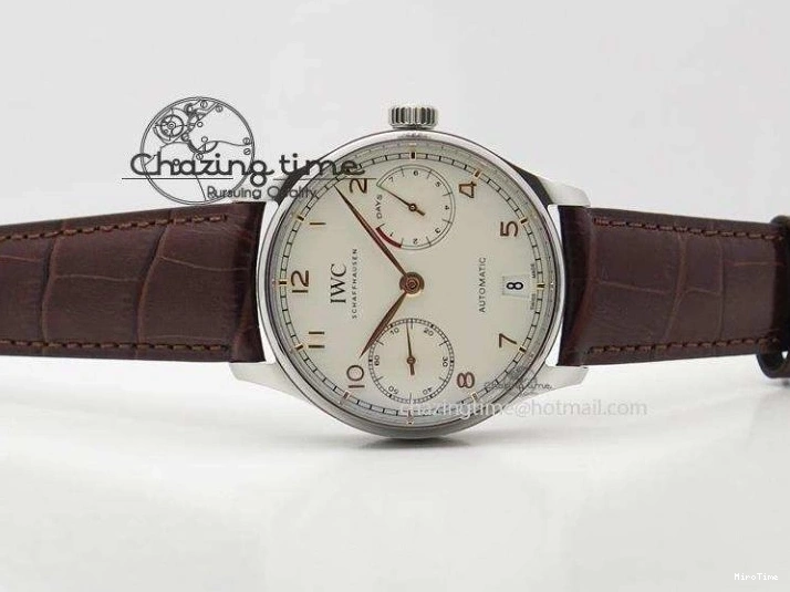 MIROTIME 0726 MoistureWicking Portuguese Real PR IW500704 ZF 1:1 Best Edition On Brown Leather Strap A52010 V 7311